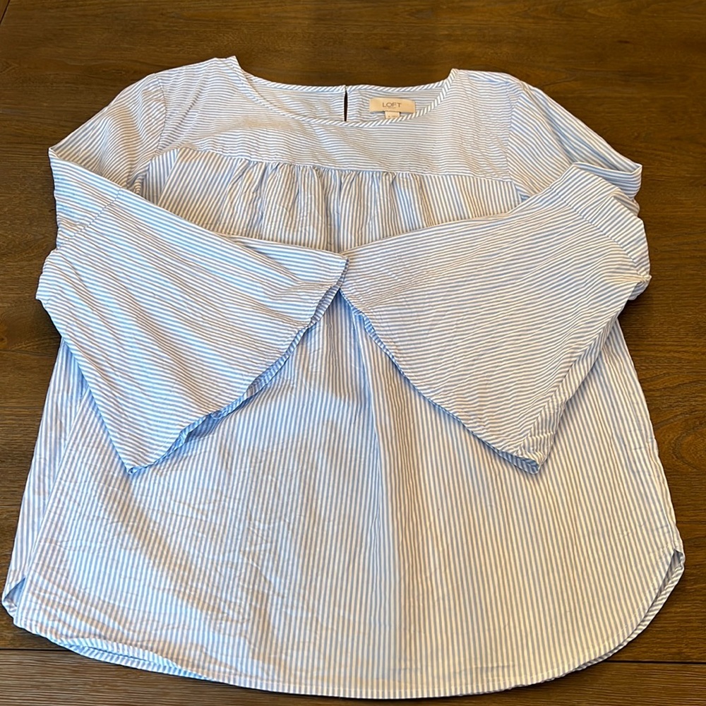 Loft bell sleeve blouse